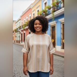 WORTHINGTON | WENDY STRIPE BLOUSE - NWT!